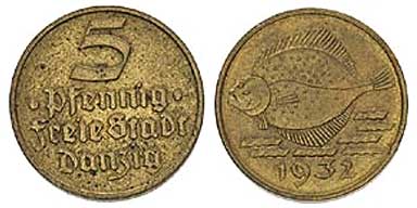 5 fenigów 1932 (Flądra.)