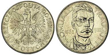 10 złotych 1933 (Romuald Traugutt.)
