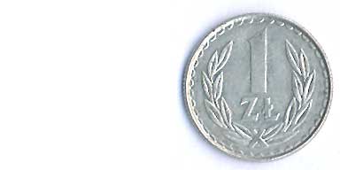 1 złoty 1977 (Nominał w otwartym wieńcu.)