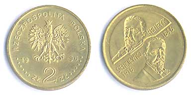 2 złote 1996 (Henryk Sienkiewicz.)
