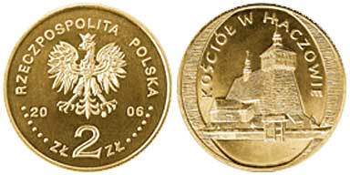 2 złote 2006 (Kościół w Haczowie.)