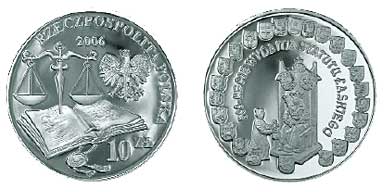 10 złotych 2006 (Statut Łaskiego.)