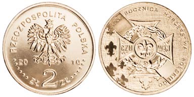 2 złote 2010 (100. rocznica Harcerstwa Polskiego.)